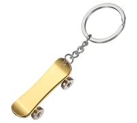 PATIKIL Skateboard Keychain, Mini Skate Board Key Chain Sport Pendant Key Ring Bag Backpack Decor Cute Car Keychain for Men Women Party Gifts Favors, Gold
