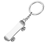 PATIKIL Skateboard Keychain, Mini Skate Board Key Chain Sport Pendant Key Ring Bag Backpack Decor Cute Car Keychain for Men Women Party Gifts Favors, Silver