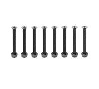 PATIKIL Skateboard Mounting Hardware 1-9/16" / 40mm, 8pcs Carbon Steel Skateboard Screws Bolts&Nuts Flat Head for Cruiser, Black