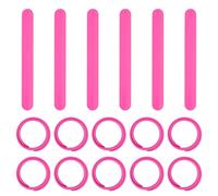 PATIKIL Slap Bracelets 8.5" x 1", 16 Pcs Silicone Slap Bracelet Bulk Blank Snap Band Soft Wristband for Party Favor DIY Gifts Classroom Birthday Crafts, Rose Red