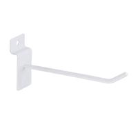 PATIKIL Slat Wall Hooks, 100 Pcs, White Iron, 100% Iron, 2" x 4", 5.2cm x 10cm, 4mm, Nail-Free, Screw-Free, Adjustable, Wall Mount, Minimalist, Storage, Organization, Garage, Shop, Retail Stores