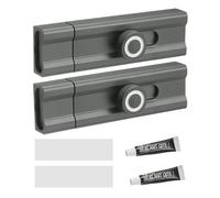 PATIKIL Slide Barrel Bolt Latch Lock 100mm, 2Pcs Aluminum Alloy Keyless Security Slide Latch Door Deadbolt Lock for Flush or Recessed Door Cabinet Bedroom Door Prevent Going Out, Gray