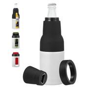 PATIKIL Slim Can Cooler, 12oz Skinny Can Insulated Beer Sleeve Drink Holder with Bottle Opener for Beer Soda Coffee Regular Cans and Bottles, White