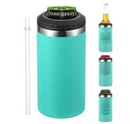 PATIKIL Slim Can Cooler, 16oz Skinny Can Insulated Beer Sleeve Drink Holder for Beer Soda Coffee Regular Cans and Bottles, Mint Green