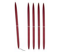 PATIKIL Slim Metal Ballpoint Pen, 5Pcs Black Ink 1mm Medium Point Pen Metallic Retractable Lightweight Smooth Writing Pens for Business Office Wedding Guest Book, Wine Red
