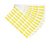 PATIKIL Small Arrow Sticker Label 1.2x0.5, 450 Pcs Adhesive Color Coding Sign Decal for Gas Flow Direction Inspection Defect Marking, Yellow