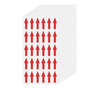 PATIKIL Small Arrow Sticker Labels 3cm x 1cm, 360 Pack Self Adhesive Arrow Sticker Color Coding Sign Decal for Gas Flow Direction Inspection Defect Marking, Red