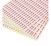 PATIKIL Small Arrow Stickers 0.77x0.3, 45 Sheet Self Adhesive Inspection Indicator Label for Industrial Work, Red White