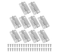 PATIKIL Small Butt Hinges 1-3/16 Inch, 10 Pack Mini Jewelry Box Hinge with Screw for Jewelry Wooden Boxes Cabinet Drawer Doors Gate, Silver