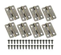 PATIKIL Small Butt Hinges 1 Inch, 8 Pack Mini Jewelry Box Hinge with Screw for Jewelry Wooden Boxes Cabinet Drawer Doors Gate, Brown