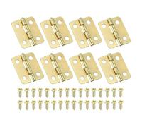PATIKIL Small Butt Hinges 3/4 Inch, 8 Pack Mini Jewelry Box Hinge with Screw for Jewelry Wooden Boxes Cabinet Drawer Doors Gate, Gold