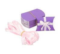 PATIKIL Small Gift Boxes, 50 Pcs 3.5x2.5x1 Inch Pillow Boxes Candy Thank You Treat for Wedding Party Favor Pen Birthday Gift Jewelry Greeting Card, Purple