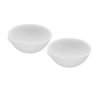 PATIKIL Small Melting Ceramic Crucible Bowl Dish, 2 Pcs 500g Ceramic Quartz Crucibles Dish Pot for Refining Casting Metal Gold Silver Copper Brass Alloy Beading Jewelry