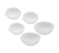 PATIKIL Small Melting Ceramic Crucible Bowl Dish, 5 Pcs 100g 250g Ceramic Quartz Crucibles Dish Pot for Refining Casting Metal Gold Silver Copper Brass Alloy Beading Jewelry