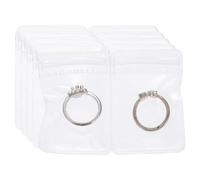 PATIKIL Small Plastic Bags for Jewelry 1.6" x 2.4", 100 Pcs Reusable Zipper Lock Jewelry Bag Clear PVC Packing Pouch for Rings Earrings Bracelet Beads