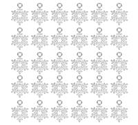 PATIKIL Snowflake Charm, Alloy Winter Christmas Hollow Snowflake Star Charm Pendants for Jewelry Making DIY Crafting Necklace Bracelet Earring-100Pcs(Silver Tone)
