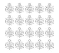PATIKIL Snowflake Charm, Alloy Winter Christmas Snowflake Star Charm Pendants for Jewelry Making DIY Crafting Necklace Bracelet Earring-50Pcs(Silver Tone)