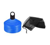 PATIKIL Soccer Disc Cones, 40 Pack Plastic Football Field Marker Cones with Holder/Carrying Bag for Agility Sport Training, Blue