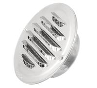 PATIKIL Soffit Vents 3.1 Inch, 304 Stainless Steel Louvered Grille Cover Vent Flat Ducting Air Vent with Screen Mesh for HVAC Home Bathroom Office Ventilation