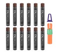 PATIKIL Soft Oil Pastels, 12 Pcs Bronze Oil Pastel Crayons Pastel Art Supplies with Holder Creamy Texture Colored Chalk Smooth Blending Bulk Set for Artists Painting Drawing Gallery
