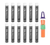 PATIKIL Soft Oil Pastels, 12 Pcs White Oil Pastel Crayons Pastel Art Supplies with Holder Creamy Texture Colored Chalk Smooth Blending Bulk Set for Artists Painting Drawing Gallery