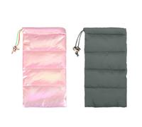 PATIKIL Soft Sunglass Pouch, 2Pcs Microfiber Glasses Pouch Portable Eyeglass Case Bag with Drawstring Closure for Women Men Phone Eyeglasses Sunglasses Storage, Gray and Pink