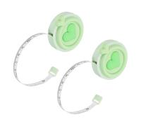 PATIKIL Soft Tape Measure, 2 Pcs 60 Inch / 150 cm Double Side Metric Tape for Body Measurements Retractable Ruler for Home Tailor Sewing Craft, Green, Heart