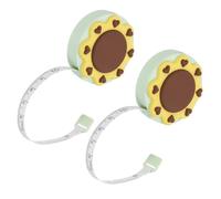 PATIKIL Soft Tape Measure, 2 Pcs 60 Inch / 150 cm Double Side Metric Tape for Body Measurements Retractable Ruler for Home Tailor Sewing Craft, Brown, Sun