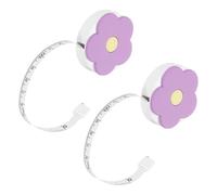 PATIKIL Soft Tape Measure, 2 Pcs 60 Inch / 150 cm Double Side Metric Tape for Body Measurements Retractable Ruler for Home Tailor Sewing Craft, Purple, Flower
