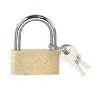 PATIKIL Solid Brass Padlocks 1.5", 1 Pcs Long Shackle Lock Padlock with 2 Keys Weatherproof for Gym Locker Gate Fence Outdoor Indoor