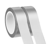 PATIKIL Solid Foil Washi Tape, 2 Rolls Low Tack Self Adhesive Decorative Tape for Journaling, Scrapbooking and Gift Wrapping, Silver 3/5 Inch x 32 FT