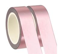 PATIKIL Solid Foil Washi Tape, 2 Rolls Low Tack Self Adhesive Decorative Tape for Journaling, Scrapbooking and Gift Wrapping, Rose Gold 3/5 Inch x 32 FT