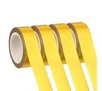 PATIKIL Solid Foil Washi Tape, 4 Rolls Low Tack Self Adhesive Decorative Tape for Journaling, Scrapbooking and Gift Wrapping, Gold Tone 3/5 Inch x 32 FT