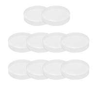 PATIKIL Solid Round Silicone Rubber Sheet, 10 Pcs 10mm OD x 2mm Thick Round Silicone Sealing Gasket Pads Bumper Pads for Home Craft Industrial Anti Vibration Slip Gasket, Translucent