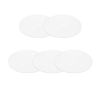 PATIKIL Solid Round Silicone Rubber Sheet, 5 Pcs 90mm OD x 1.5mm Thick Round Silicone Sealing Gasket Pads Bumper Pads for Home Craft Industrial Anti Vibration Slip Gasket, Translucent