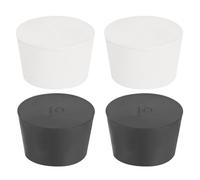 PATIKIL Solid Rubber Stopper Size 10# -52mm x 43mm - 32mm Long, 4 Pcs Rubber Tapered Plug, Lab Plug Test Tubes Bungs for Hole Sealing Laboratory Flasks Glassware Tubes Home, Black/White