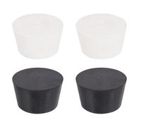 PATIKIL Solid Rubber Stopper Size 13# -68mm x 55mm - 38mm Long, 4 Pcs Rubber Tapered Plug, Lab Plug Test Tubes Bungs for Hole Sealing Laboratory Flasks Glassware Tubes Home, Black/White