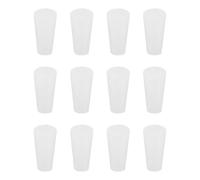 PATIKIL Solid Rubber Stoppers 7x11x20mm, 12 Pcs Tapered Lab Seal Rubber Stopper Lab Plug Test Tube Bungs for Flask Water Pipe Sealing, White