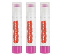 PATIKIL Solid Tempera Paints, 3 Pcs Washable Quick Drying Paint Sticks Paint Pens for Artists Beginners Art Supplies, Pink