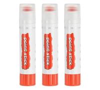 PATIKIL Solid Tempera Paints, 3 Pcs Washable Quick Drying Paint Sticks Paint Pens for Artists Beginners Art Supplies, Orange Red