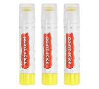 PATIKIL Solid Tempera Paints, 3 Pcs Washable Quick Drying Paint Sticks Paint Pens for Artists Beginners Art Supplies, Lemon Yellow