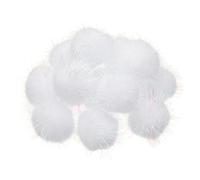 PATIKIL Sparkle Flash Balls, 12 Pcs 1.8 Inch Cat's Favorite Glitter Pom Poms Tinsel Fuzzy Balls for Pet DIY Craft Clothing Hats House Festival, White