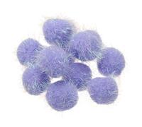 PATIKIL Sparkle Flash Balls, 12 Pcs 1.8 Inch Cat's Favorite Glitter Pom Poms Tinsel Fuzzy Balls for Pet DIY Craft Clothing Hats House Festival, Purple