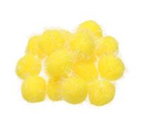 PATIKIL Sparkle Flash Balls, 16 Pcs 1.8 Inch Cat's Favorite Glitter Pom Poms Tinsel Fuzzy Balls for Pet DIY Craft Clothing Hats House Festival, Yellow