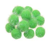 PATIKIL Sparkle Flash Balls, 16 Pcs 1.8 Inch Cat's Favorite Glitter Pom Poms Tinsel Fuzzy Balls for Pet DIY Craft Clothing Hats House Festival, Green