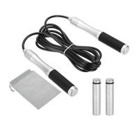 PATIKIL Speed Jump Rope for Fitness, Weighted Skipping Rope Tangle-Free Adjustable Rapid Jumping Rope with Load Block for Men & Women Aerobic Exercise, Black