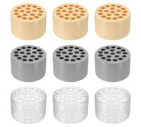 PATIKIL Spiral Flower Stem Holder, 9 Pcs Spiral Stem Holder Spiral Ikebana Stem Holder for DIY Flower Vases Decoration, Beige Grey Clear