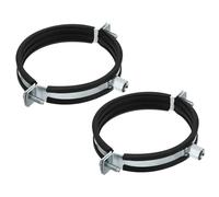 PATIKIL Split Ring Pipe Hanger, 2Pcs 4"(100mm) Zinc Plated Iron Adjustable Wall Mount Ceiling Mount Pipe Bracket Support Clamp for Plumbing HVAC