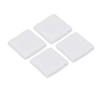 PATIKIL Sports Wristbands 8x8cm, 4 Pack Cotton Terry Cloth Absorbent Sweatband for Tennis Basketball Working Out Athletic Running, White