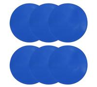 PATIKIL Spot Markers 12 Inch, 6 Pcs Non-Slip Floor Dots Agility Markers Flat Field Cones Poly Dots for Gym PE Speed Training Dance Soccer Basketball Sports, Blue